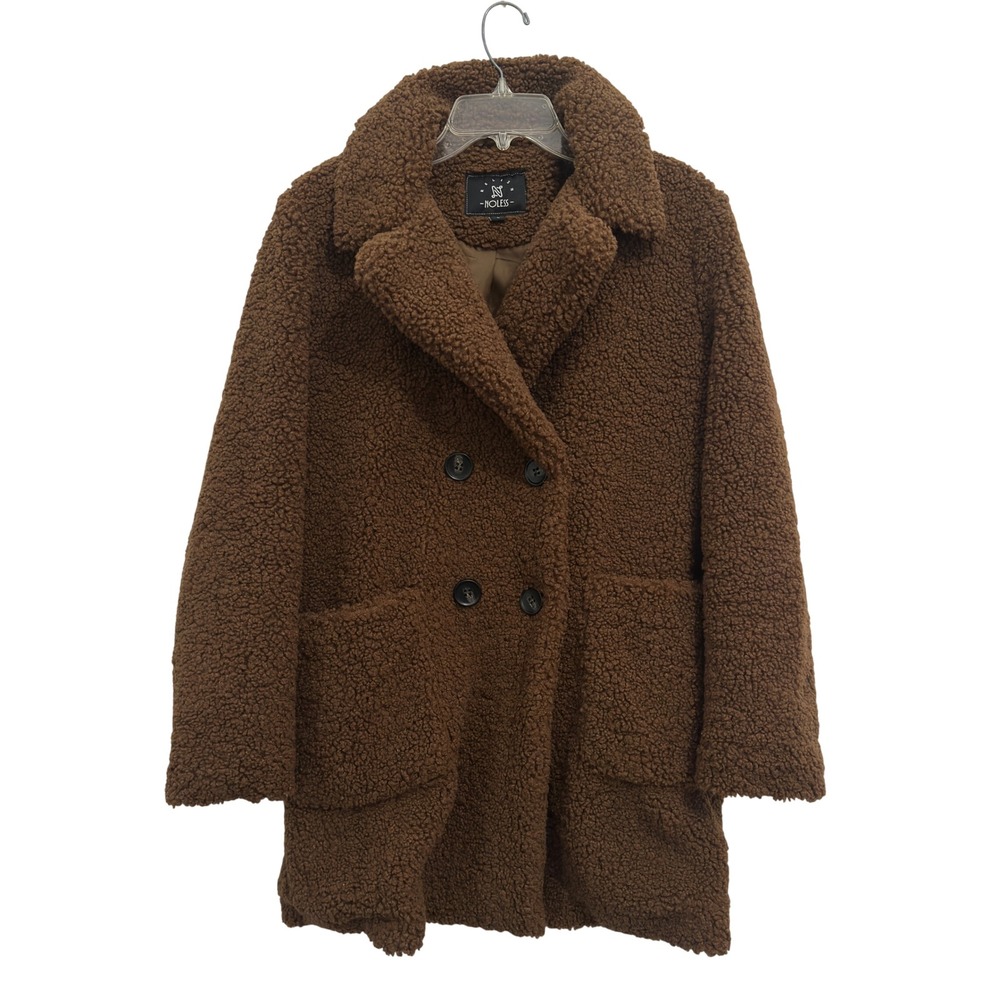 Relish Noless Teddy Coat Brown Faux Shearling Double Breasted Grandpacore L